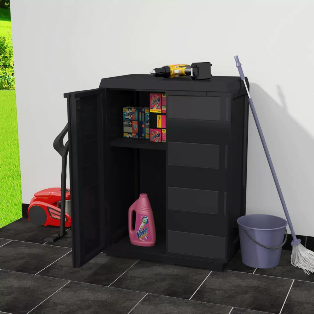 Gartenschrank Mit 1 Regal Schwarz günstig online kaufen