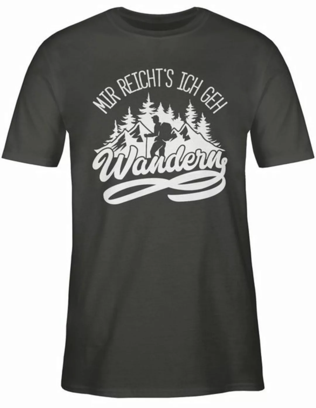 Shirtracer T-Shirt Mir reicht's ich geh wandern - mit Bergen - weiß Sprüche günstig online kaufen