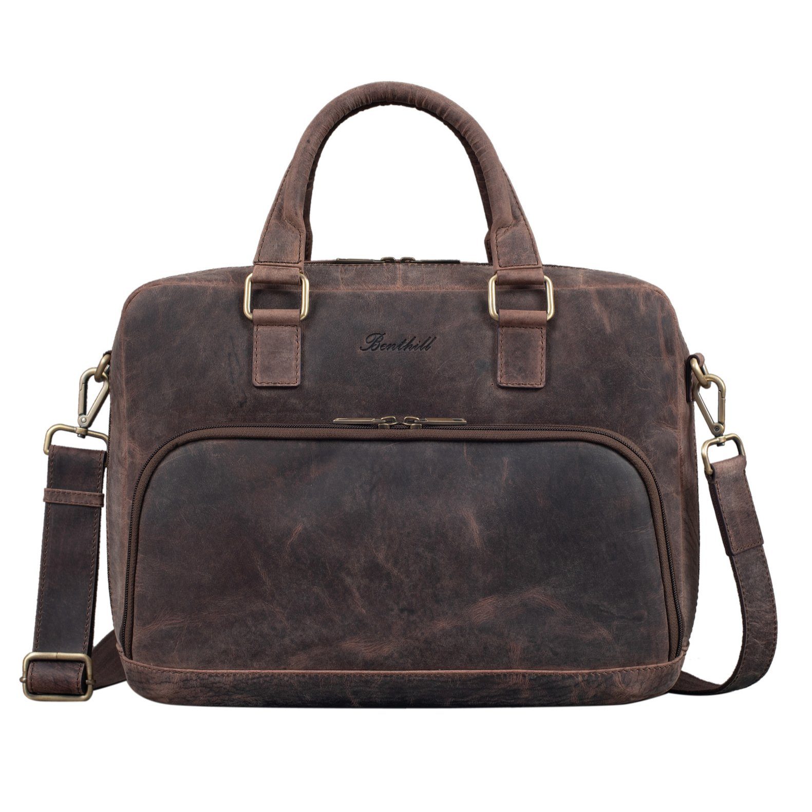 Benthill Aktentasche Echt Leder Laptoptasche Notebooktasche günstig online kaufen