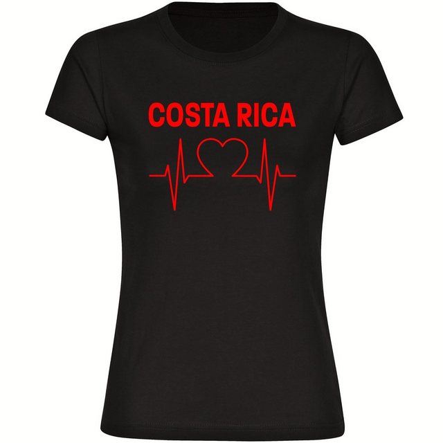 multifanshop T-Shirt Damen Costa Rica - Herzschlag - Frauen günstig online kaufen