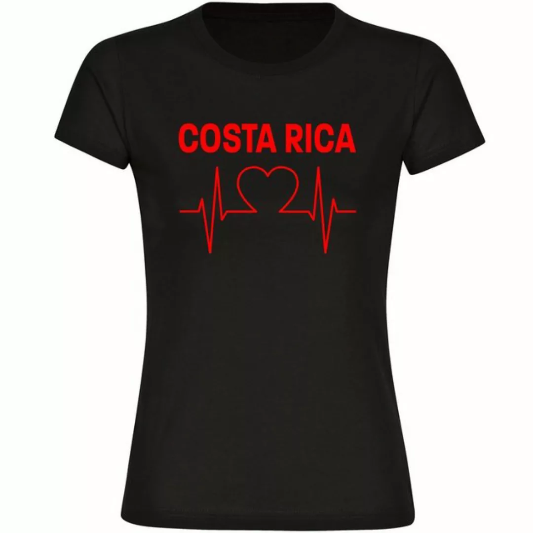 multifanshop T-Shirt Damen Costa Rica - Herzschlag - Frauen günstig online kaufen