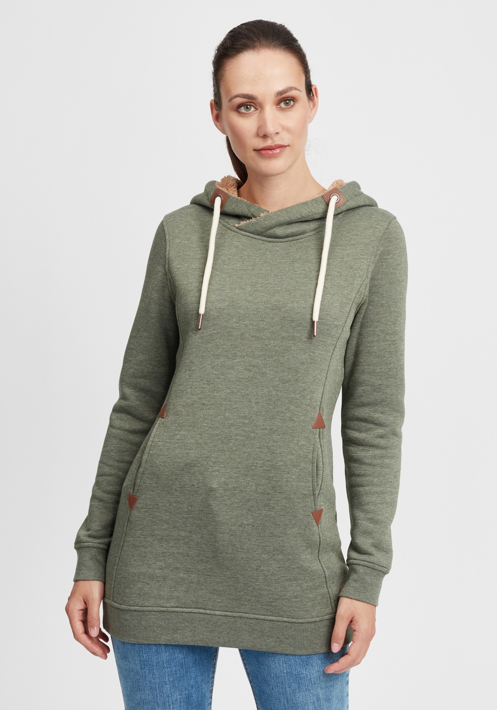 OXMO Hoodie OXVicky Sweat Pile Hoodie Long Kapuzenpullover lang geschnitten günstig online kaufen