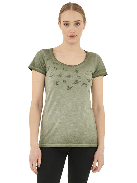 Damen T-shirt Vögel Reine Bio-baumwolle günstig online kaufen