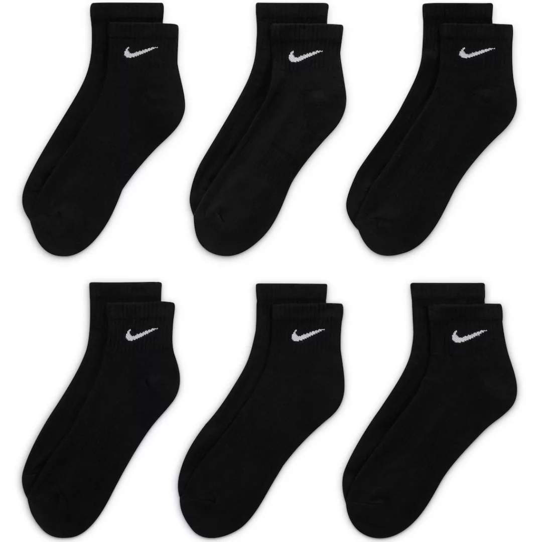 Nike Everyday Cushioned Ankle Socken 6 Paare EU 38-42 Black / White günstig online kaufen