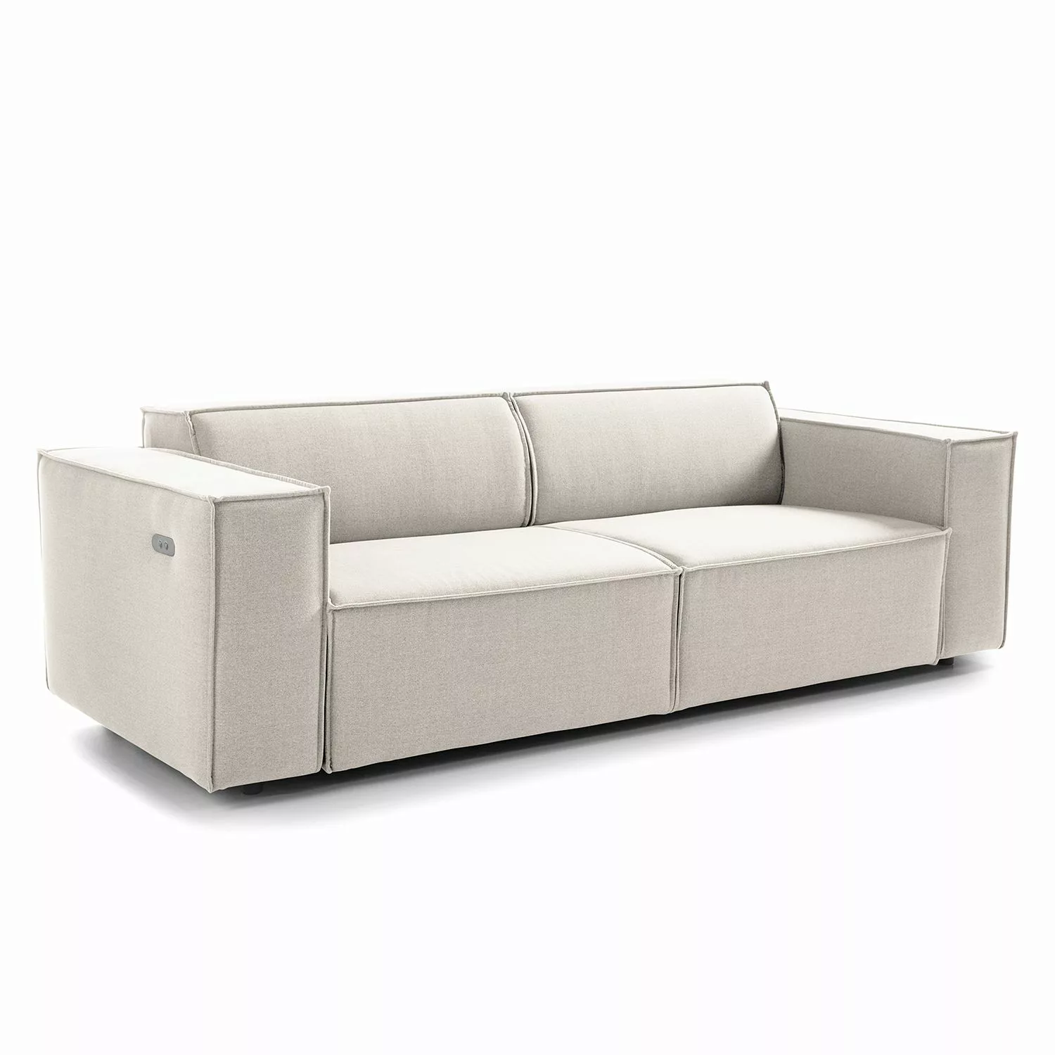 home24 Sofa Kinx 2,5-Sitzer Altweiß Webstoff 223x70x96 cm (BxHxT) Modern günstig online kaufen