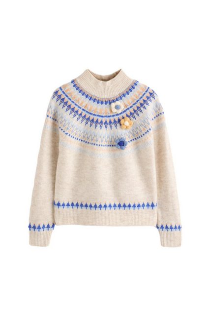 Next Rundhalspullover Pullover mit Fairisle-Muster (1-tlg) günstig online kaufen