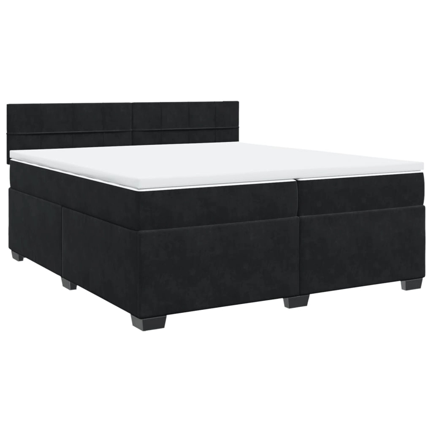 vidaXL Boxspringbett mit Matratze Schwarz 200x200 cm Samt2107127 günstig online kaufen