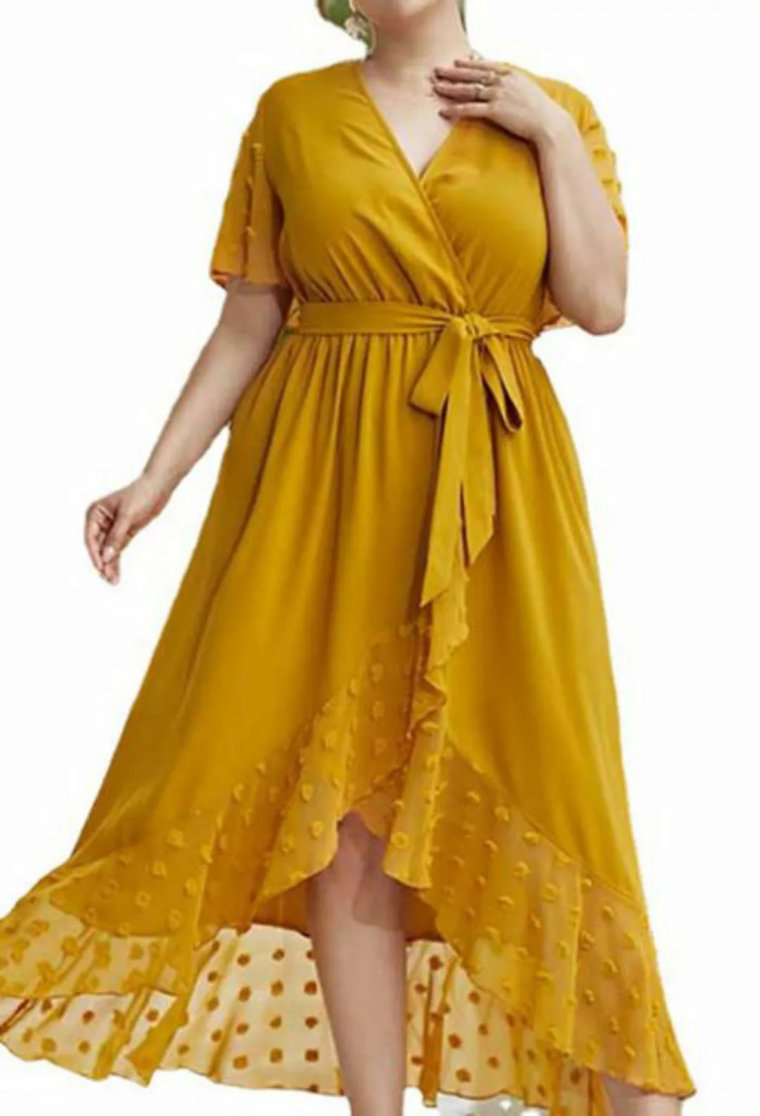 MIMIOO Maxikleid Hohe Taille, gepunktet, Kleid für Damen Lassen Sie pralle günstig online kaufen