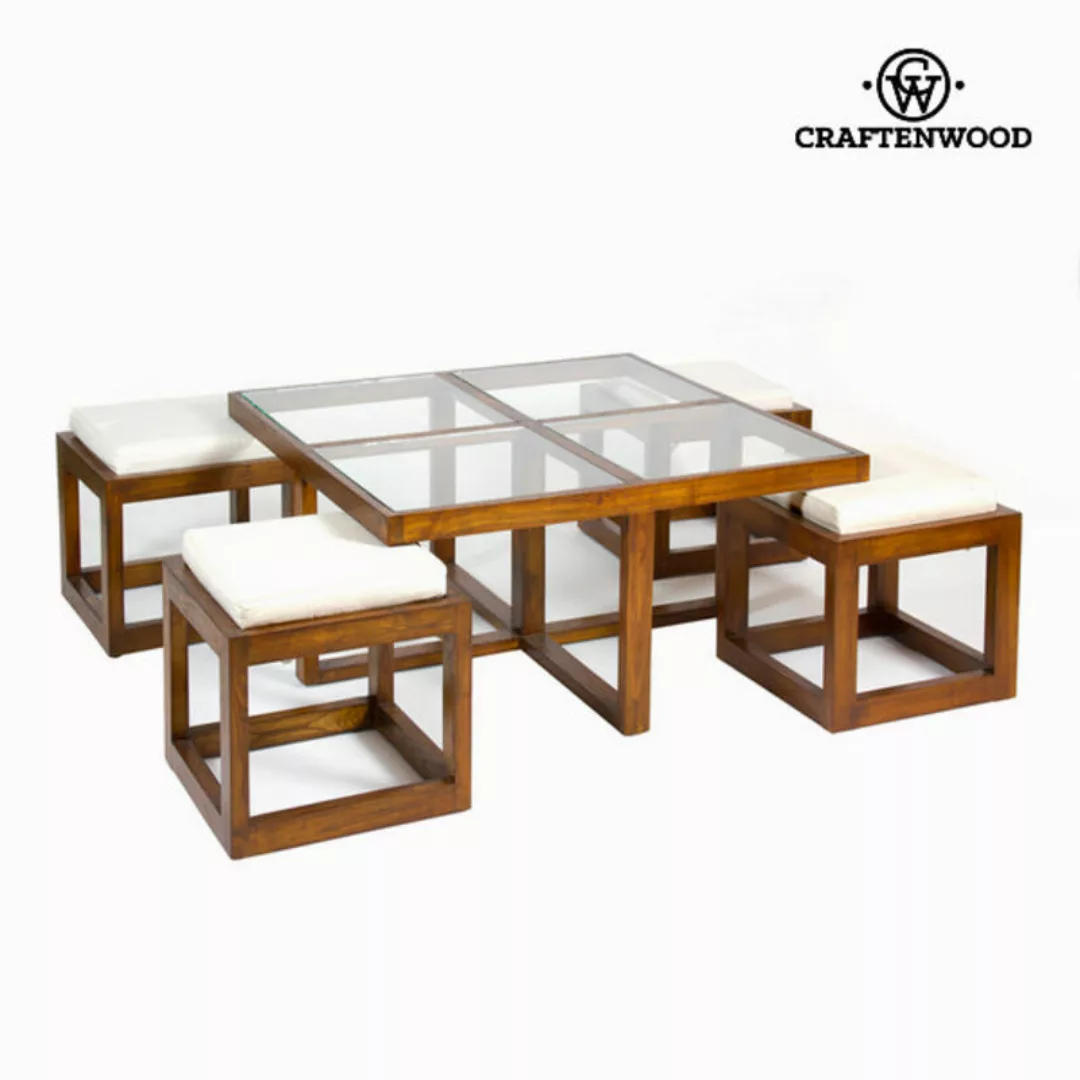 Tisch-set Mit Stühlen (90 X 90 X 45 Cm) (restauriert D) günstig online kaufen