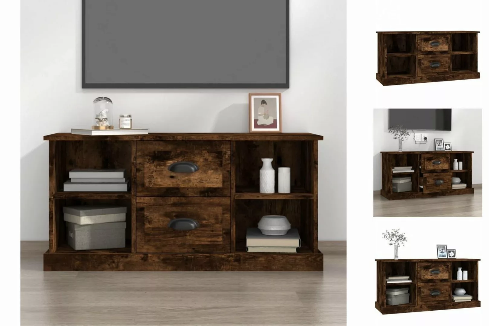 vidaXL TV-Schrank TV-Schrank Räuchereiche 99,5x35,5x48 cm Spanplatte günstig online kaufen