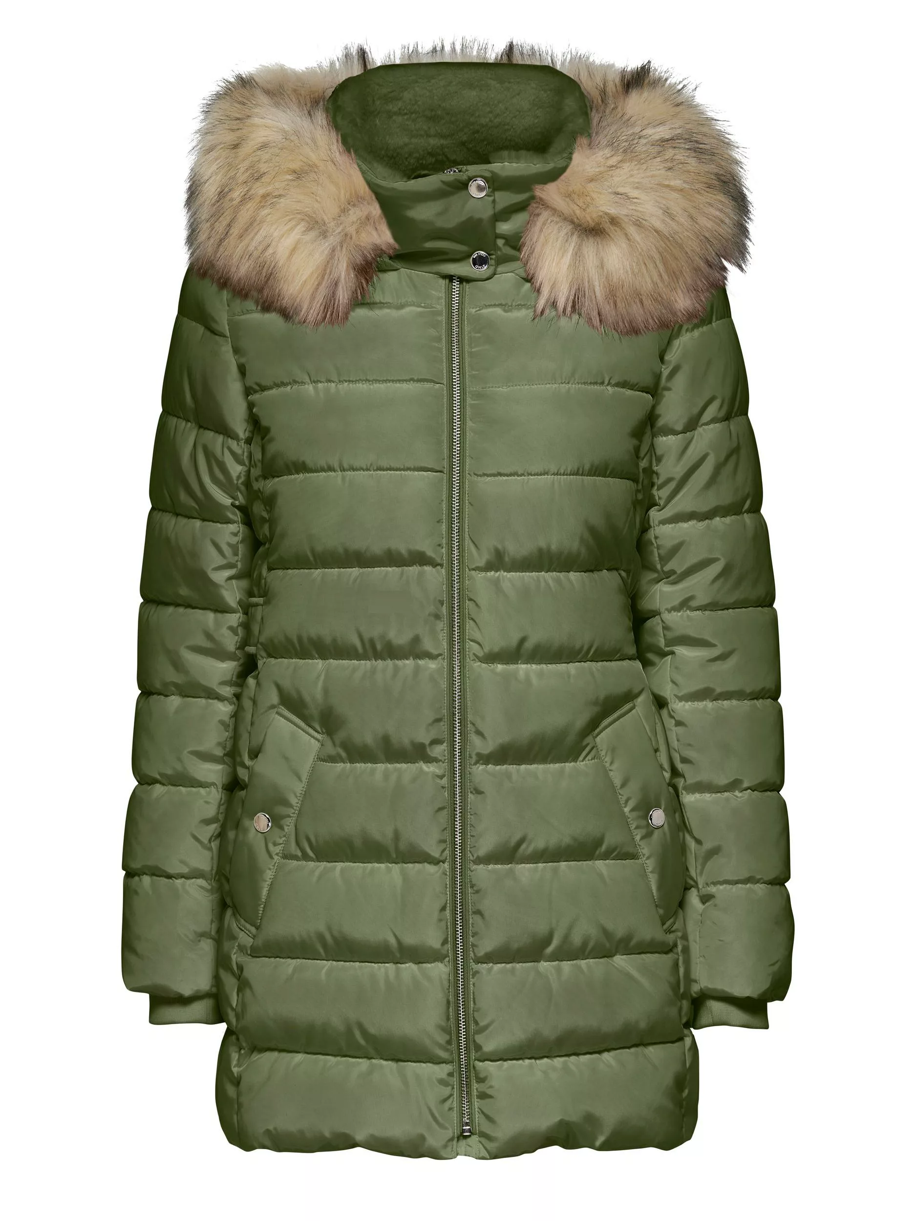 ONLY Steppjacke "ONLNEWCAMILLA QUILT FUR HOOD COAT CC OTW", mit Kapuze, mit günstig online kaufen