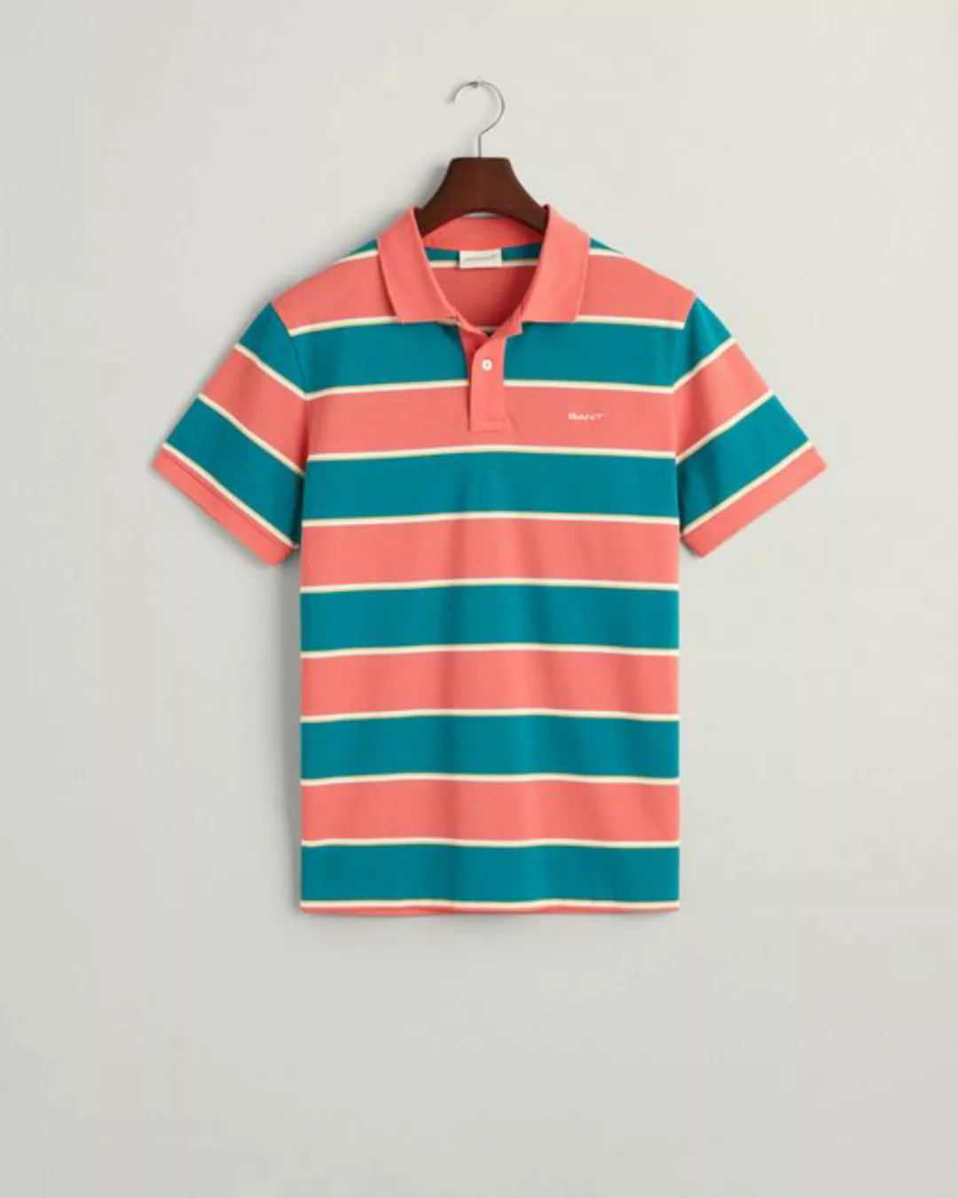 Gant Businessshirt Mehrfarbig gestreiftes Piqué Poloshirt günstig online kaufen