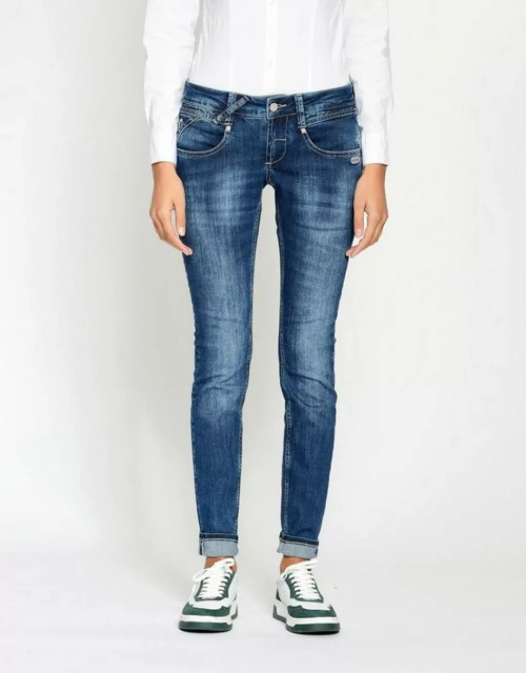 GANG Skinny-fit-Jeans 94NENA in authenischer Used-Waschung günstig online kaufen