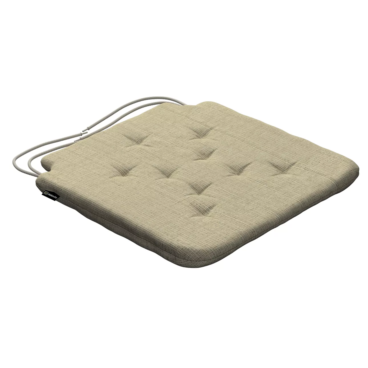 Stuhlkissen Christoph mit Bindeschnur, beige-creme, 42 x 41 x 3,5 cm, Livin günstig online kaufen