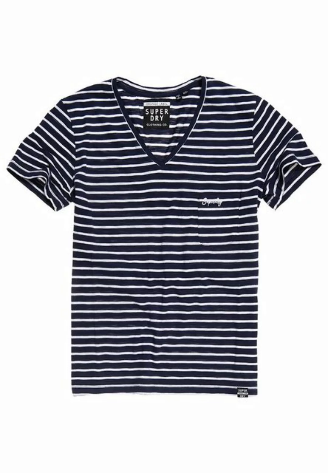 Superdry T-Shirt Superdry T-Shirt Damen OL ESSENTIAL VEE TEE Navy Stripe günstig online kaufen