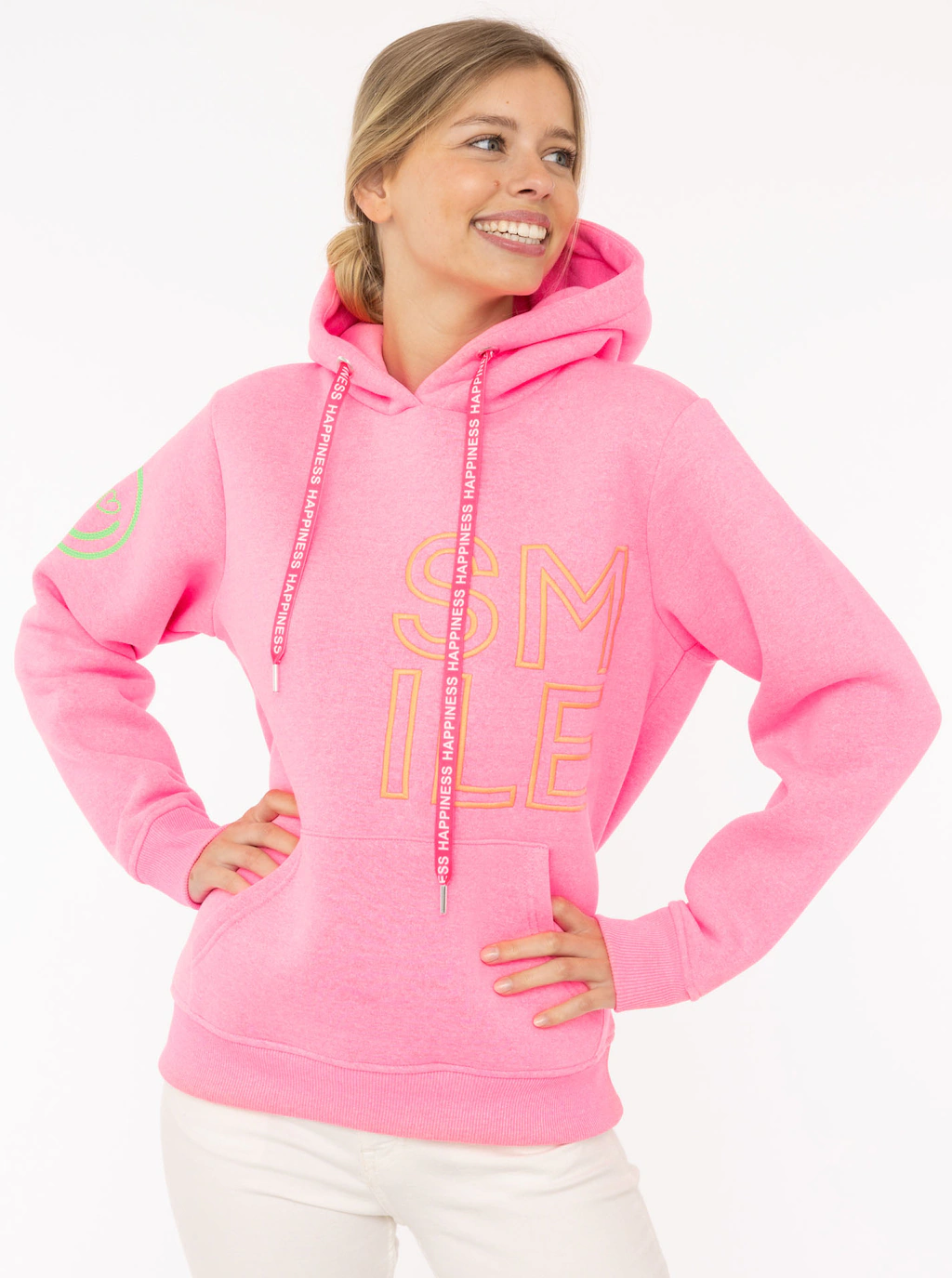 Zwillingsherz Hoodie ""Alissa 2.0"", mit SMILE Stickerei vorne und hinten günstig online kaufen