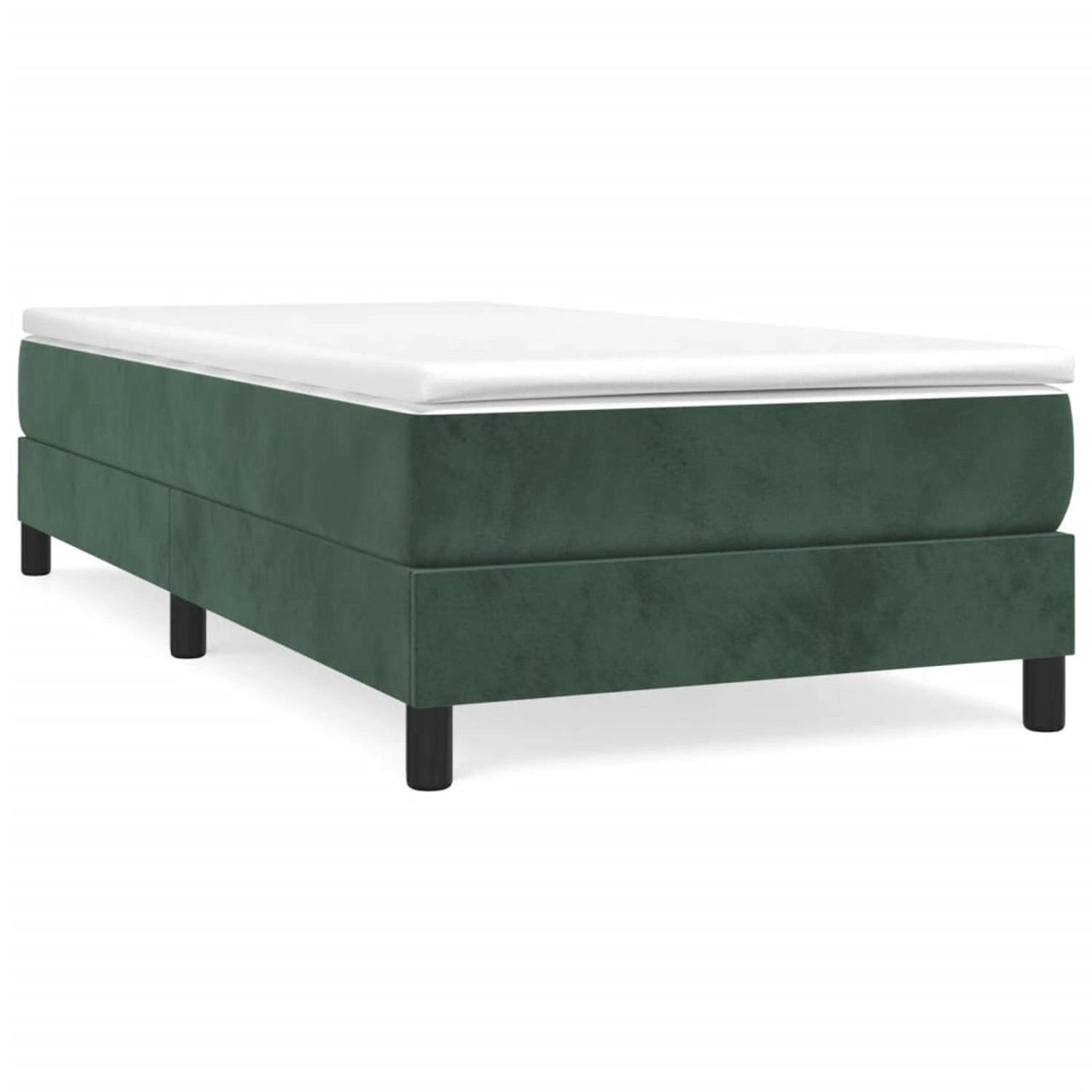 Vidaxl Boxspringbett Dunkelgrün 100x200 Cm Samt günstig online kaufen