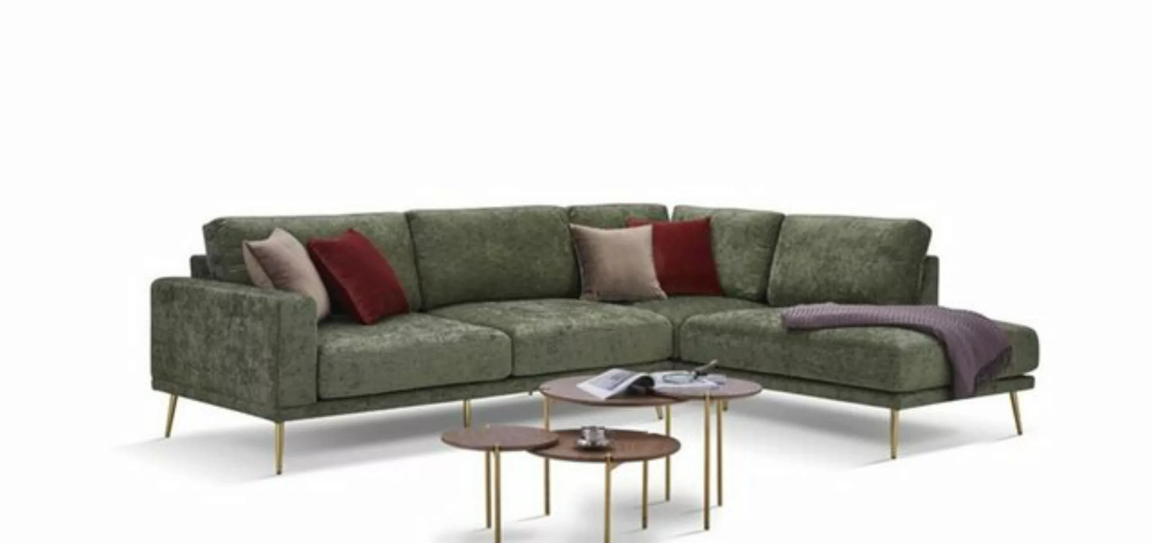 JVmoebel Ecksofa, Design Stoff L-Form Couch Wohnlandschaft Ecksofa Garnitur günstig online kaufen