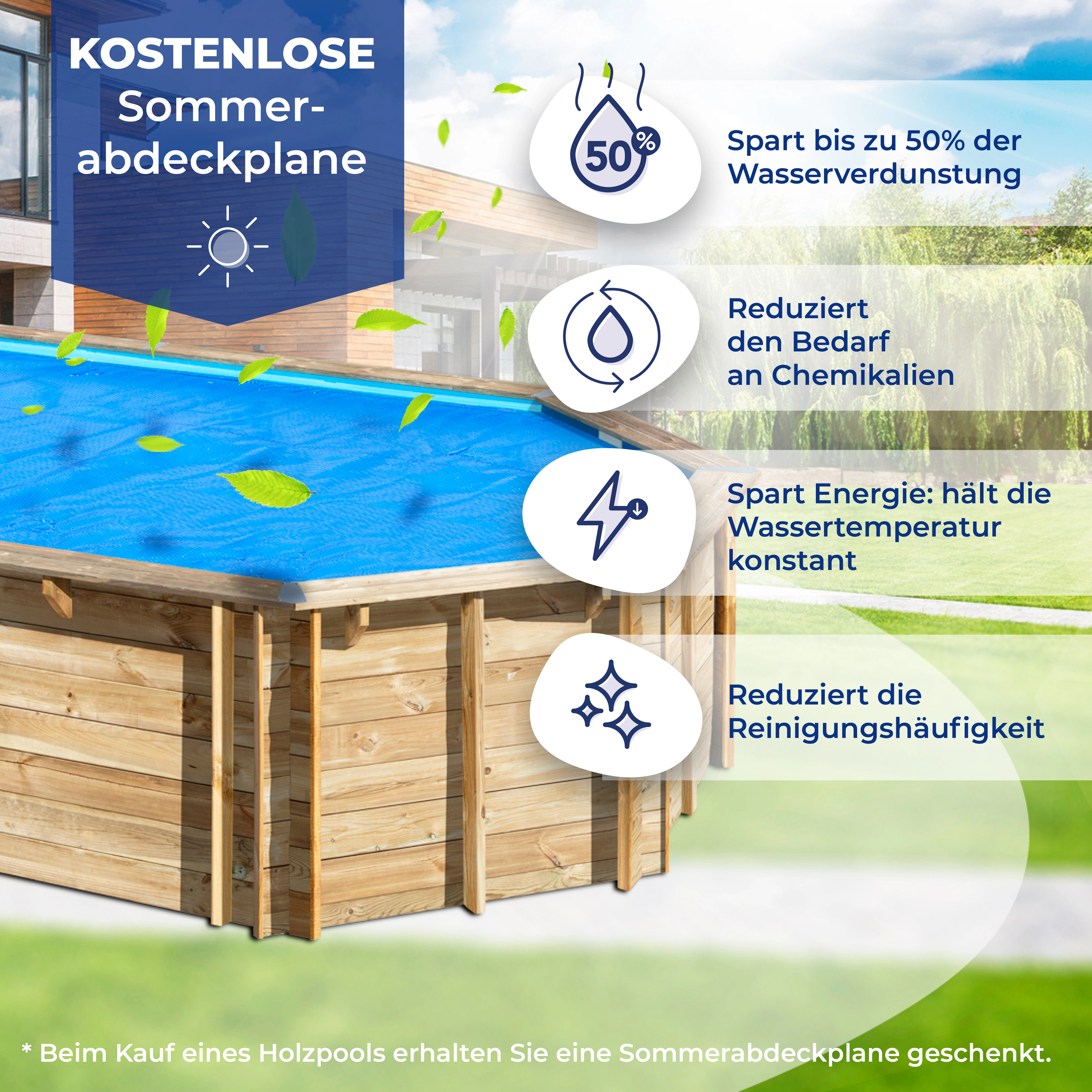 Gre Achteckpool "SAFRAN 2 mit Edelstahlleiter", (Set, 8 tlg.), Kiefernholz, günstig online kaufen