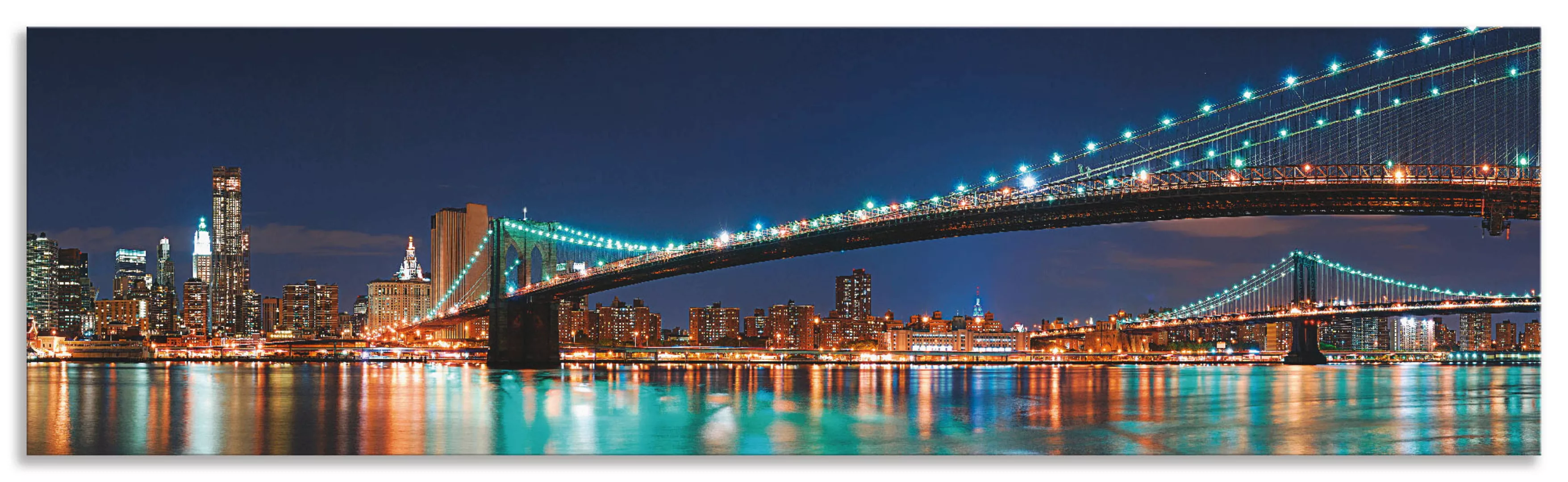 Artland Küchenrückwand »New York Skyline Brooklyn Bridge«, (1 tlg.), Alu Sp günstig online kaufen