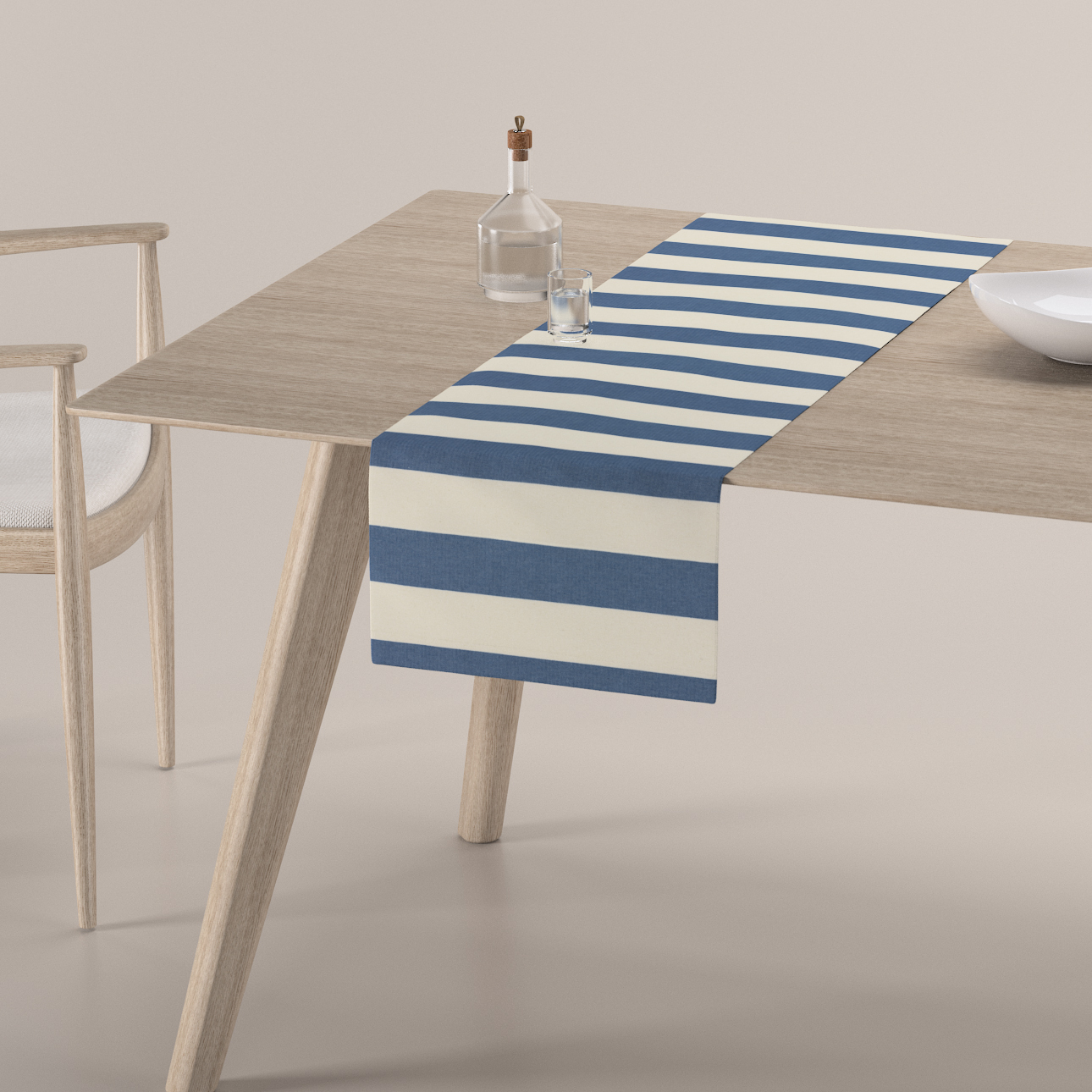Tischläufer, blau-weiß, 40 x 130 cm, Quadro (143-90) günstig online kaufen