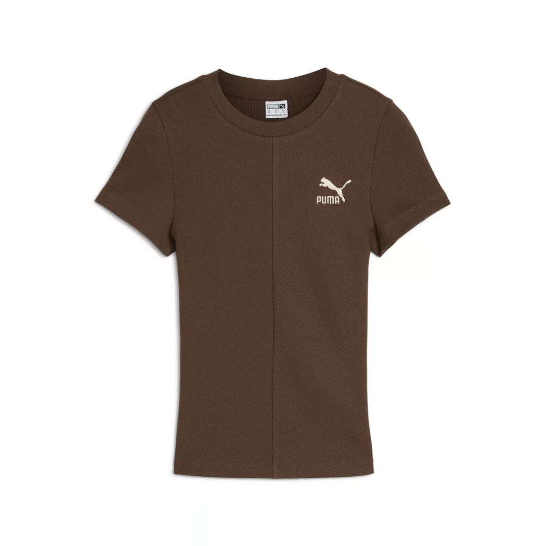 PUMA T-Shirt "CLASSICS Geripptes Slim T-Shirt Damen" günstig online kaufen