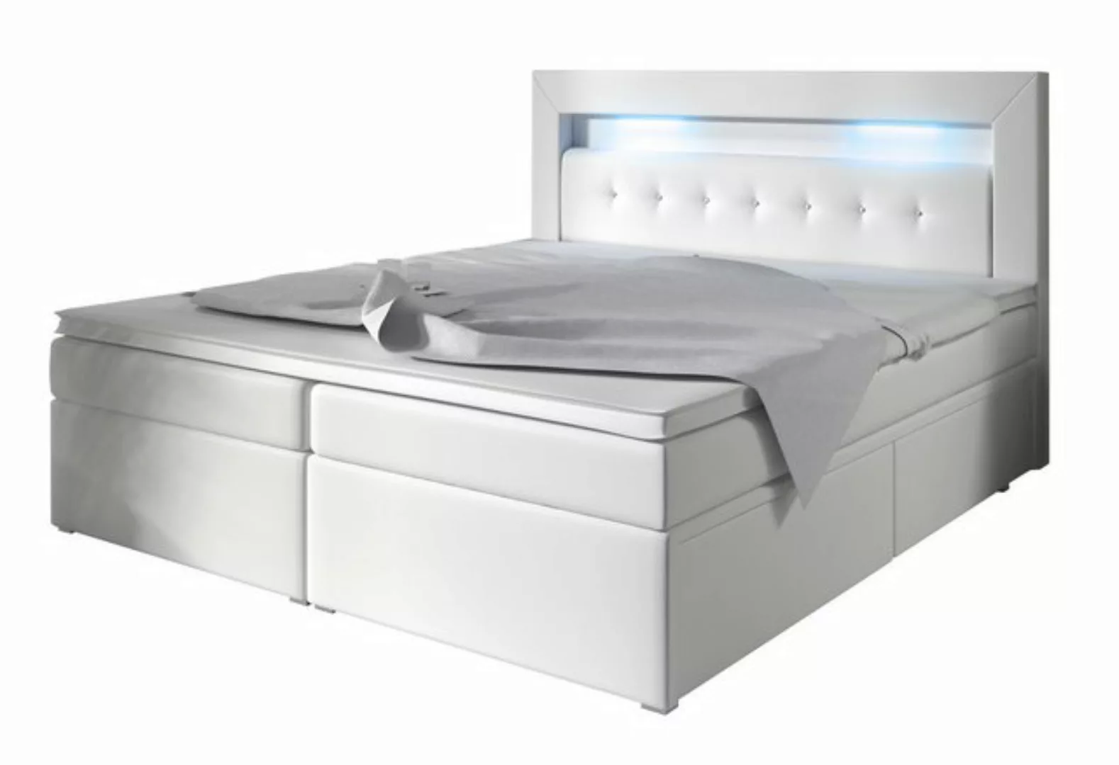 Furnix Boxspringbett Hailyn-2 140/160/180x200 cm Bett mit 2/4 Schubladen Ec günstig online kaufen