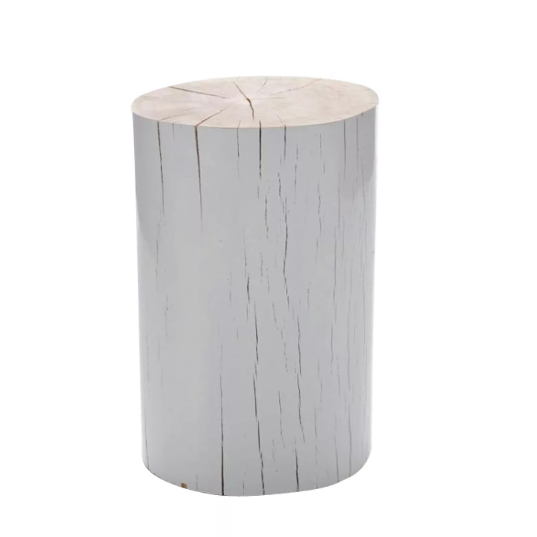 Gervasoni - Log Beistelltisch M - weiß/glänzend lackiert/H 42cm/Ø18-22cm/ab günstig online kaufen
