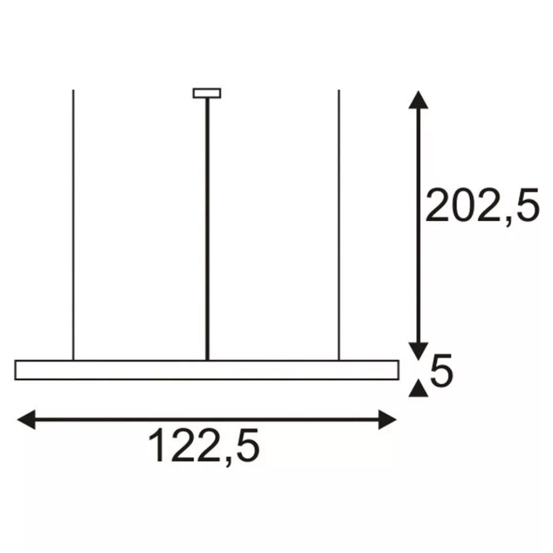 Weiße Büro-Pendelleuchte Aixlight, T5, 1225 mm, halbrund günstig online kaufen