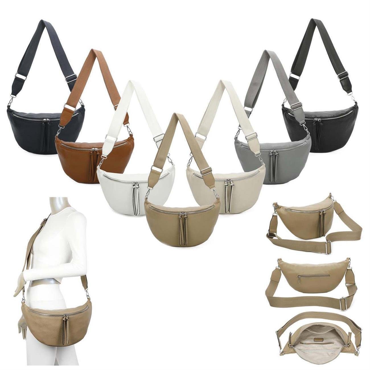 ITALYSHOP24 Schultertasche Damen XXL Tasche Gürteltasche günstig online kaufen