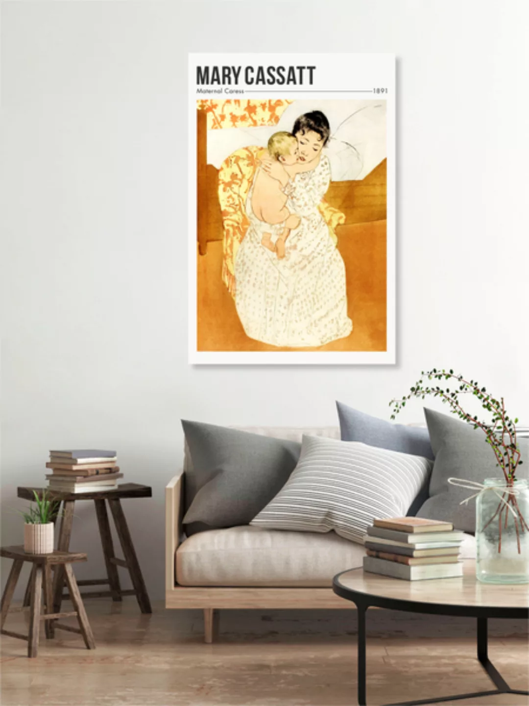 Poster / Leinwandbild - Maternal Caress Von Mary Cassatt günstig online kaufen