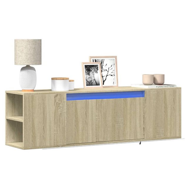 vidaXL Schrankmodule TV-Wandschrank mit LED-Beleuchtung Sonoma-Eiche 135x31 günstig online kaufen