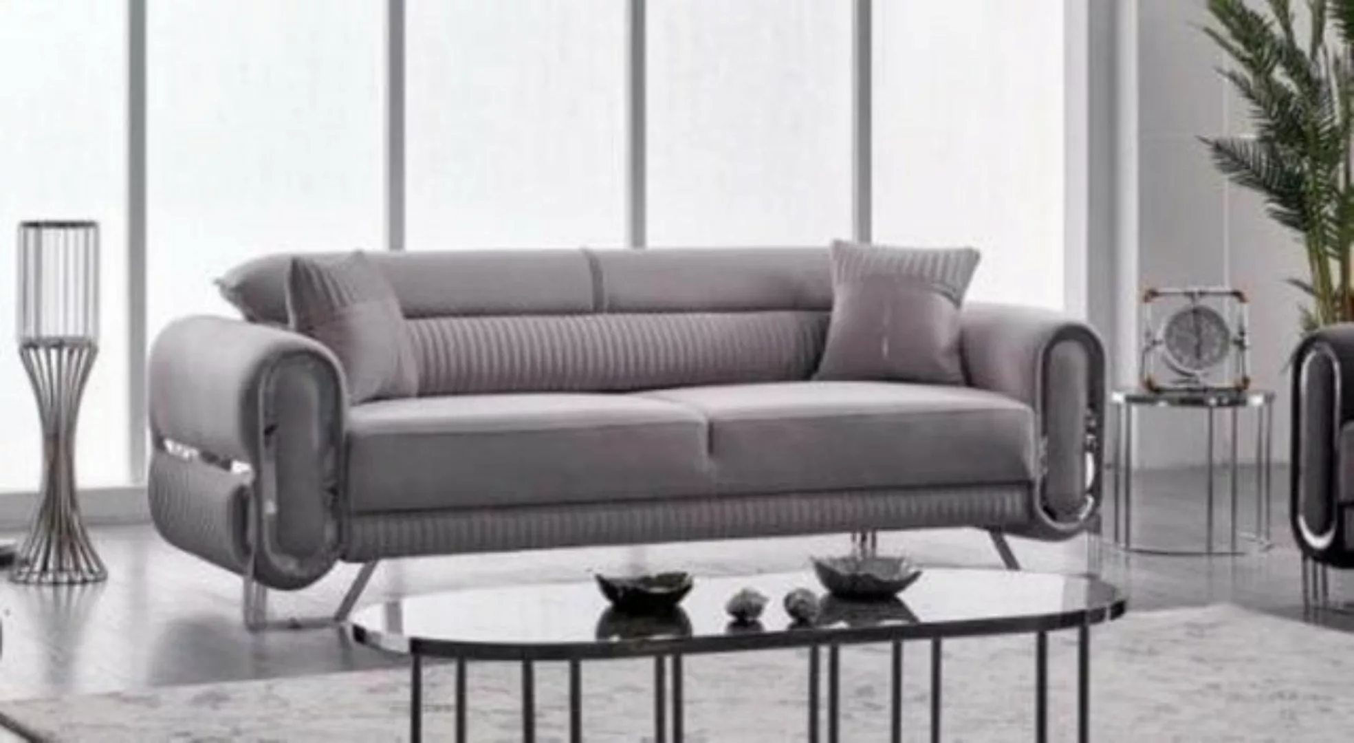 JVmoebel 3-Sitzer Sofa 3 Sitz Textil Möbel Stil Modern Wohnzimmer Polsterso günstig online kaufen
