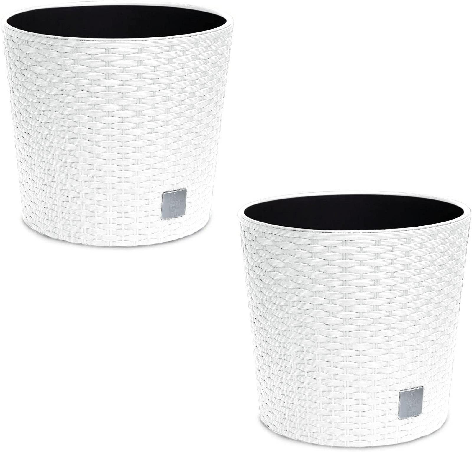 astor24 Blumentopf 2x Blumentopf Rattan Blumenkübel günstig online kaufen