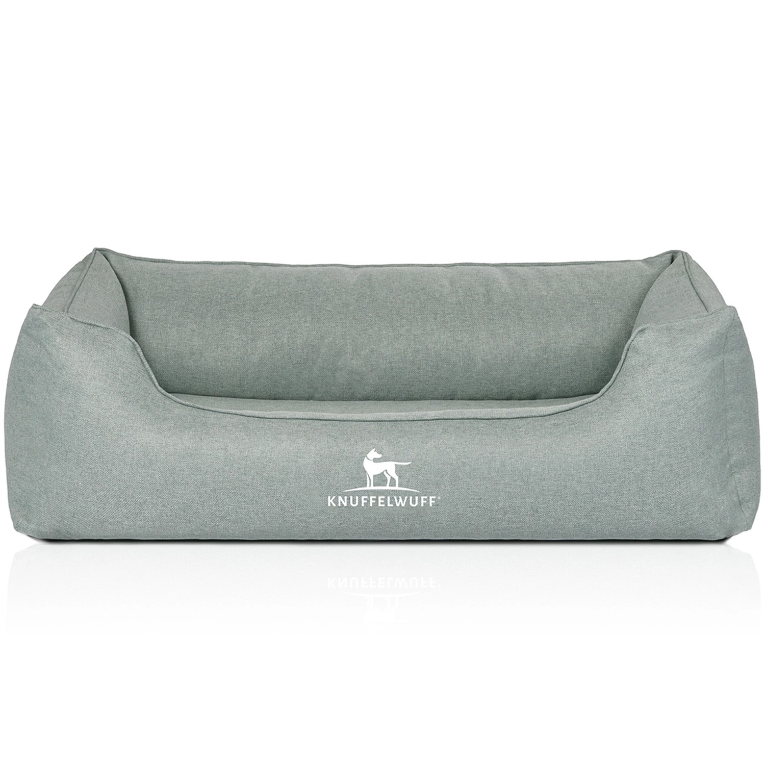 Knuffelwuff Hundebett Luisa Orthopädisch Velours M-L 85 x 63cm Petrol günstig online kaufen