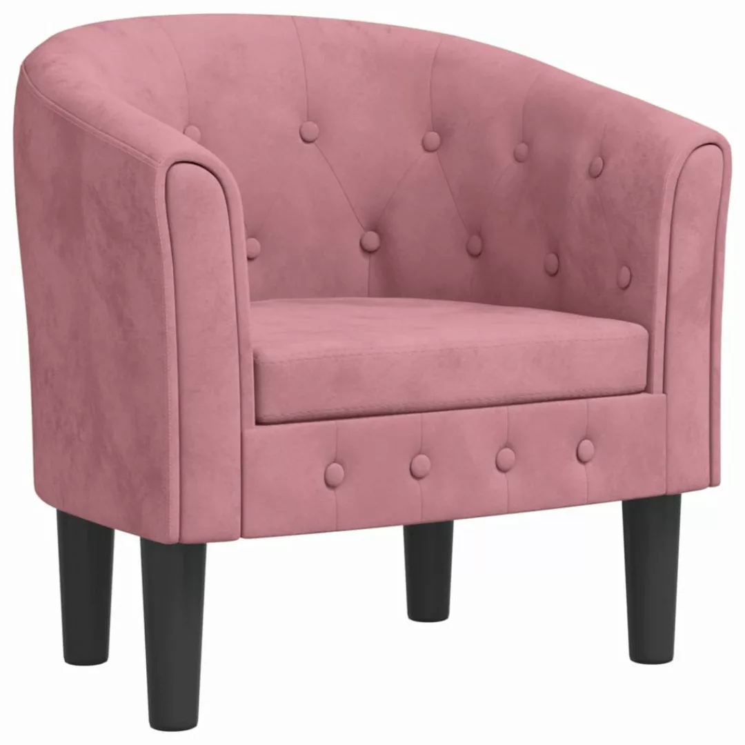 vidaXL Sessel Clubsessel Rosa Samt (1-St) günstig online kaufen