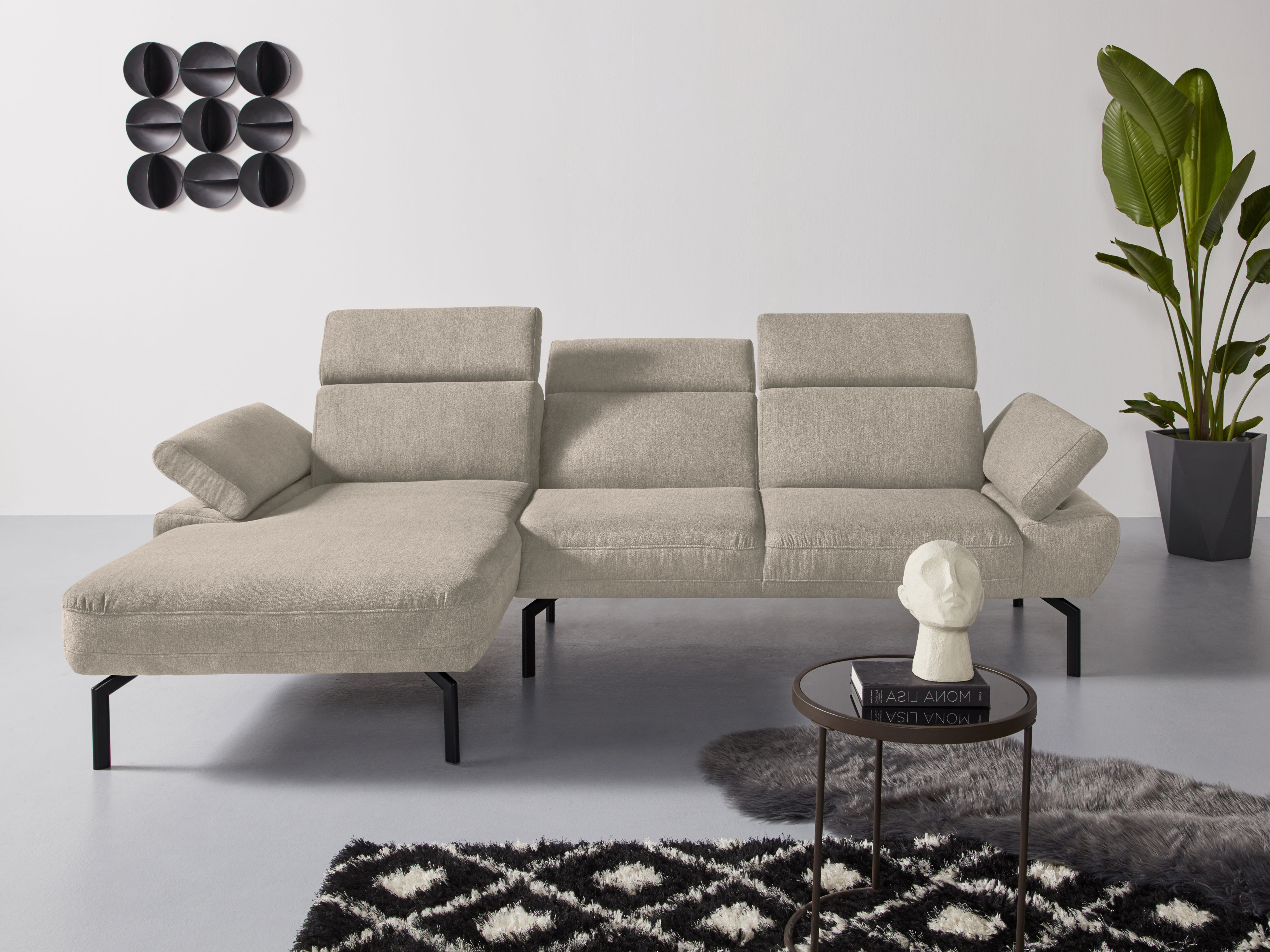 Places of Style Ecksofa "Trapino Luxus L-Form", wahlweise mit Rückenverstel günstig online kaufen