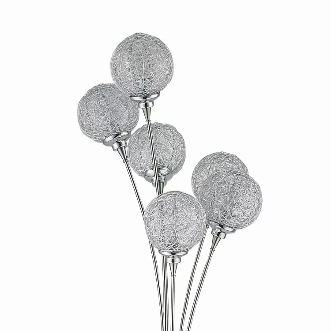 Paul Neuhaus Stehleuchte mit 6 kugelförmigen Schirmen - silber - 35 cm - 18 günstig online kaufen