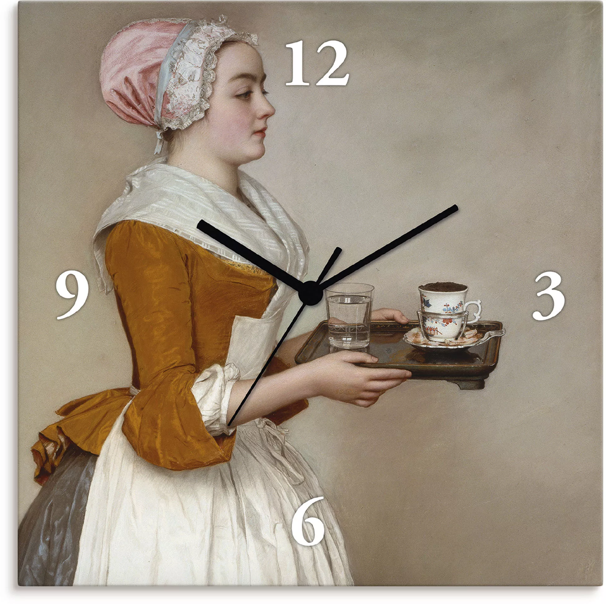 Artland Wanduhr »Das Schokoladenmädchen. Um 1744/45«, wahlweise mit Quarz- günstig online kaufen