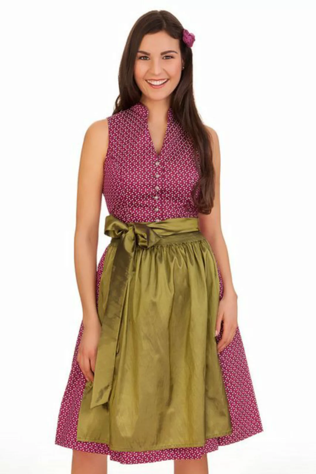 Alpenfee Tracht Dirndl Midi Dirndl 2tlg. - ARYA - beere günstig online kaufen