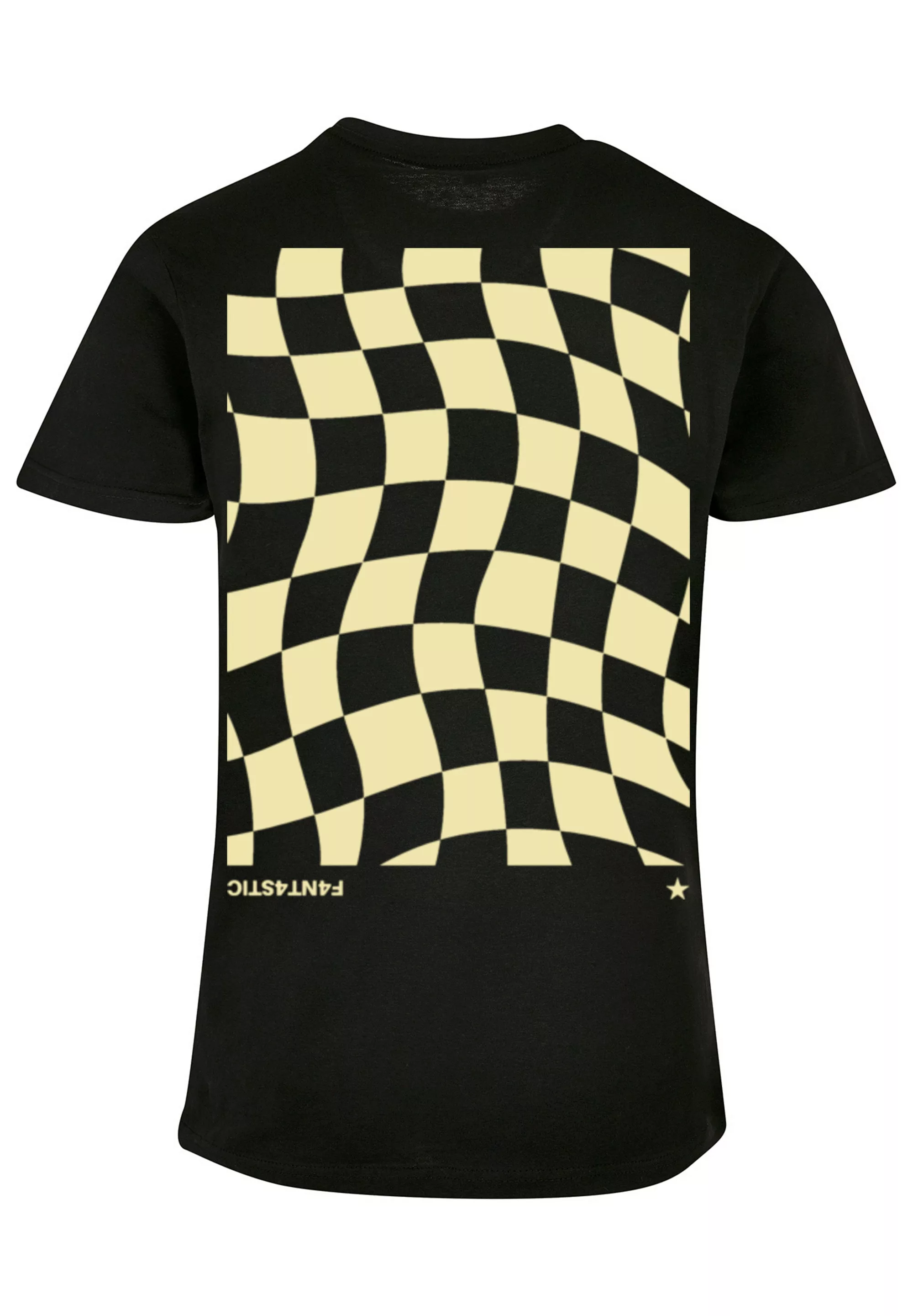 F4NT4STIC T-Shirt "Wavy Schach Muster", Print günstig online kaufen