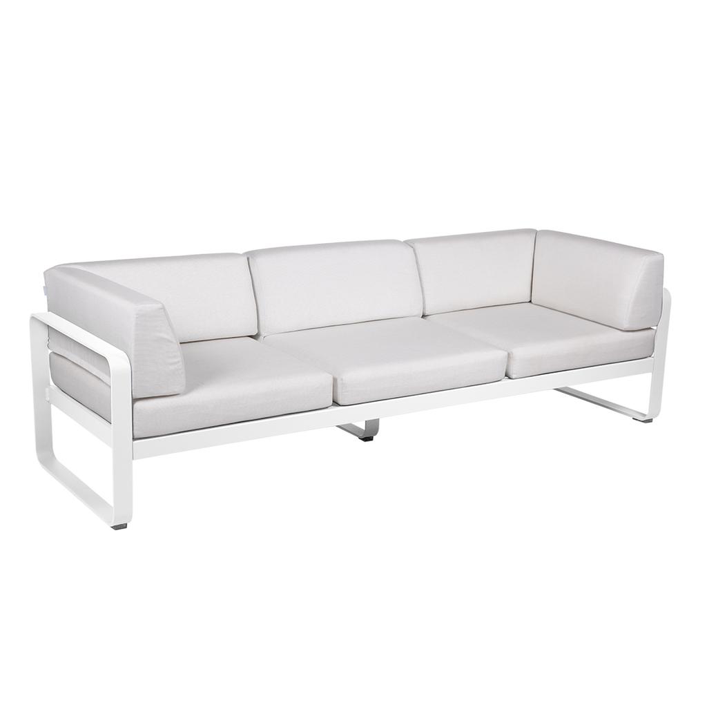 Bellevie 3-Sitzer Club Sofa Outdoor 01 Baumwollweiß 81 Grauweiß günstig online kaufen