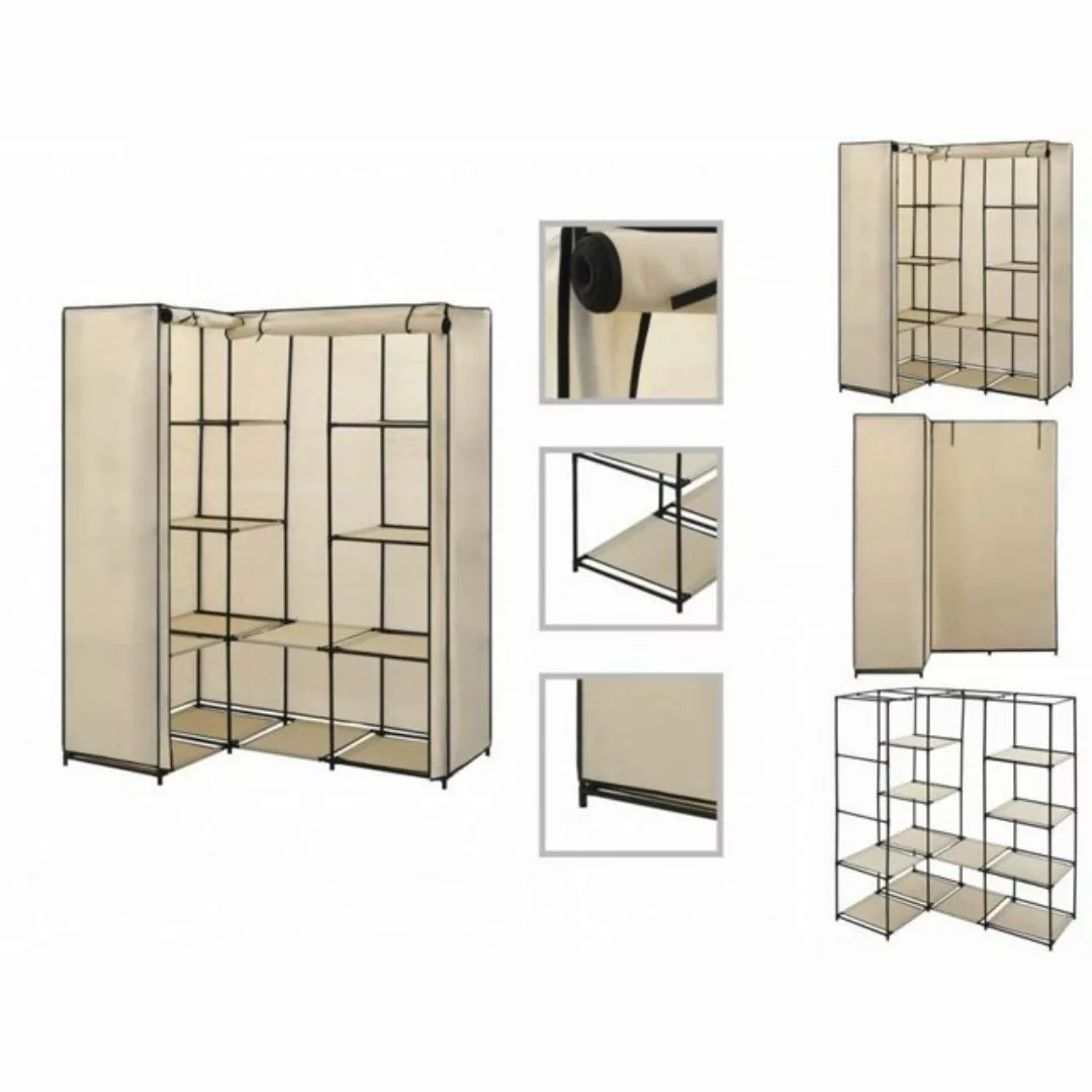 vidaXL Kleiderschrank Eckkleiderschrank Kleiderschrank Creme 130 x 87 x 169 günstig online kaufen