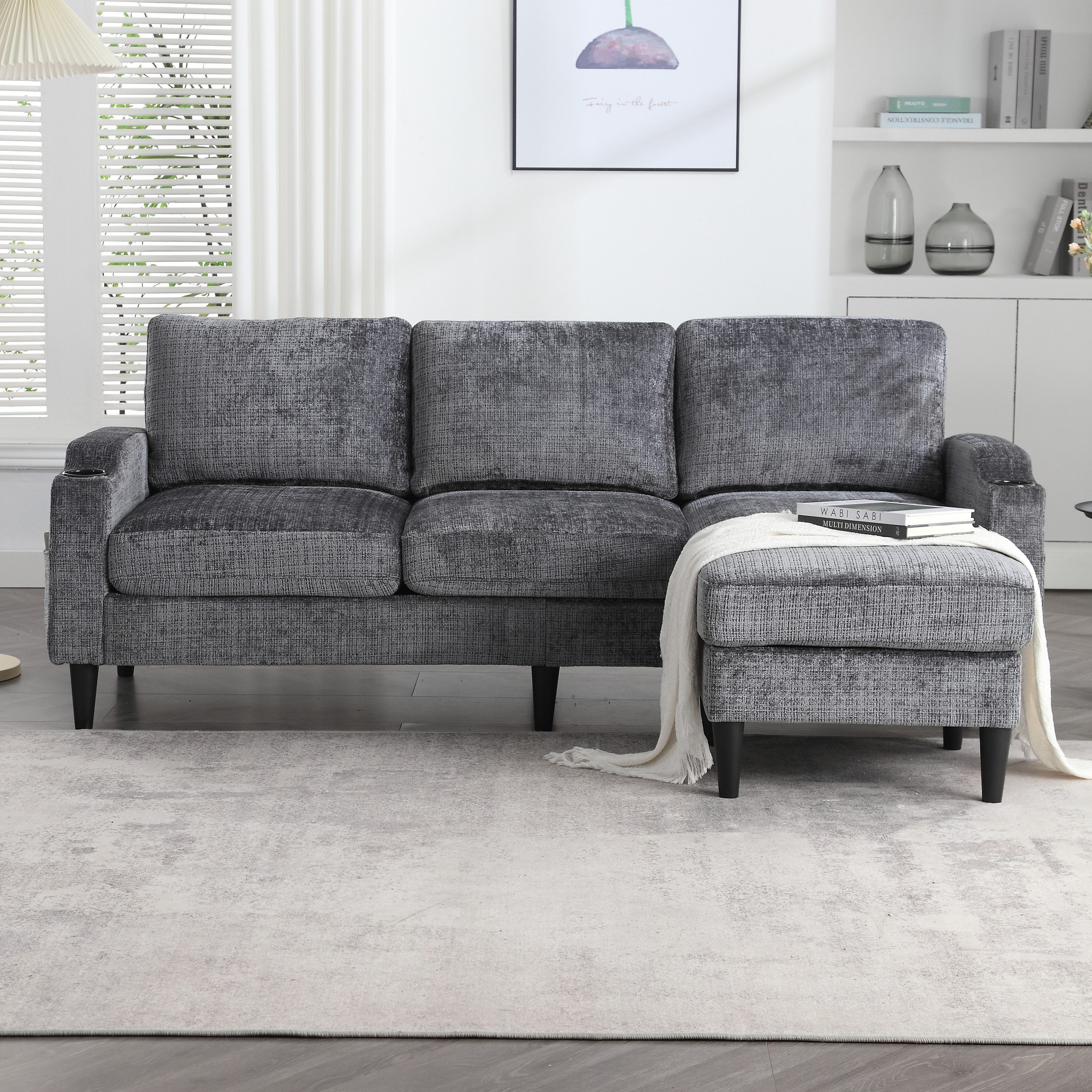 KLAM HOME Sofa Loungesofa Schlafsofa 4-Sitzer-Sofa günstig online kaufen