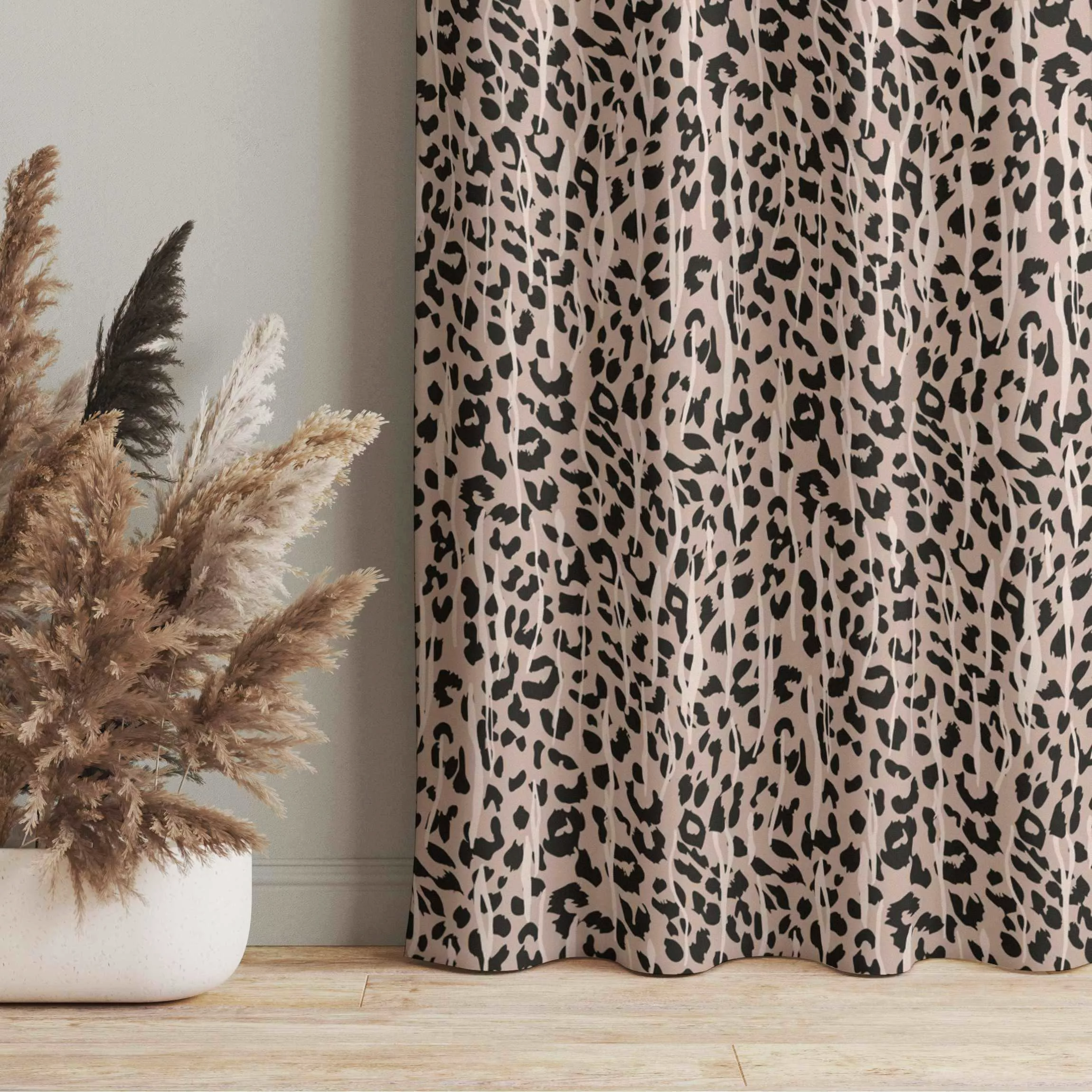 Vorhang Zebra und Leopard Muster günstig online kaufen