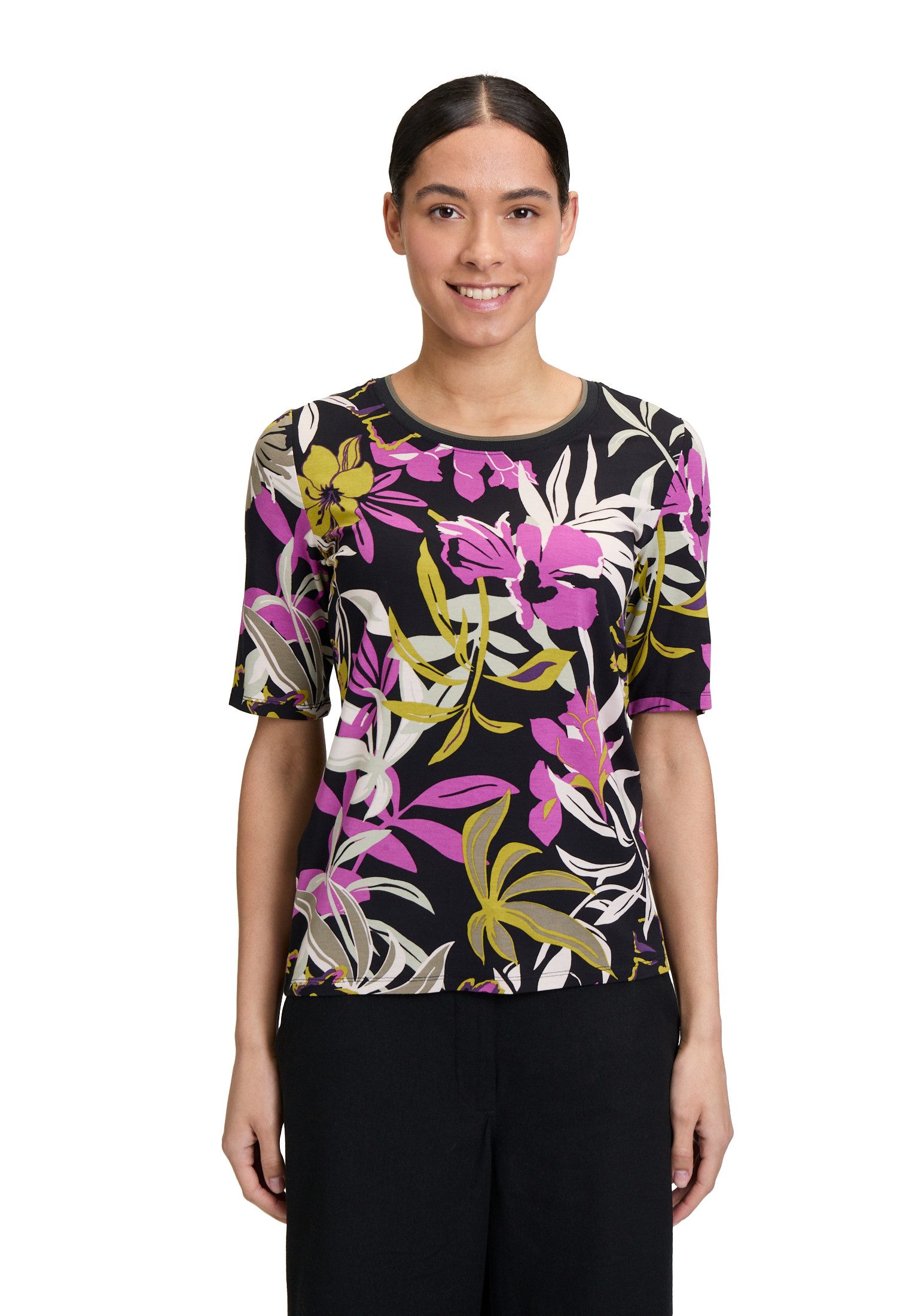 Betty Barclay Kurzarmshirt "Betty Barclay Damen Basic Shirt mit U-Boot-Auss günstig online kaufen
