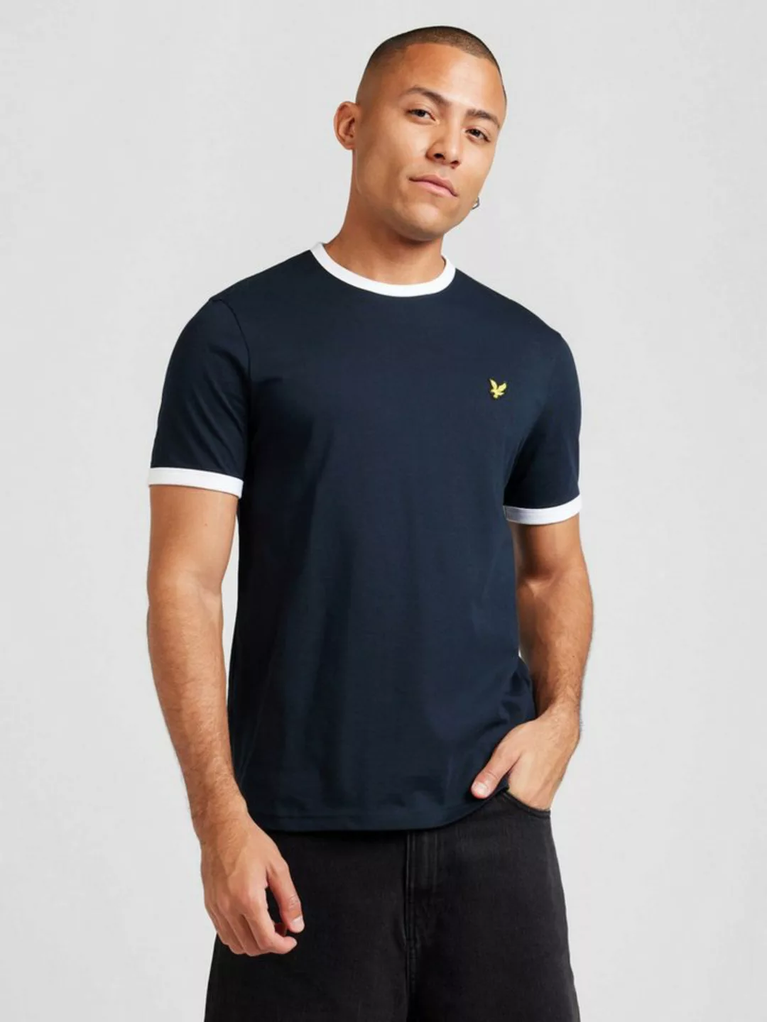 Lyle & Scott T-Shirt Mit Kontrastierender Zierleiste günstig online kaufen