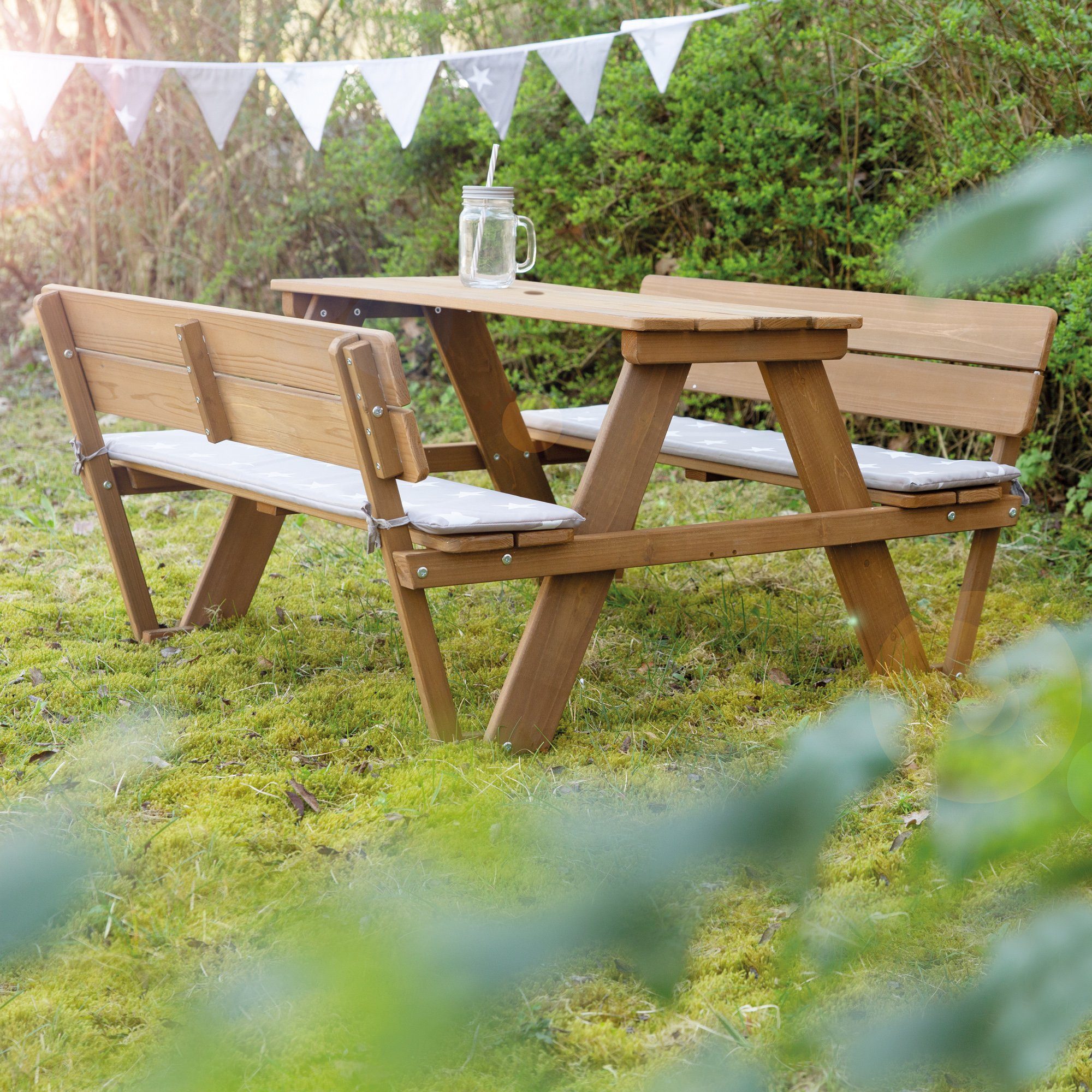 roba® Garten-Kindersitzgruppe Outdoor+, mit 2 Bänken, günstig online kaufen