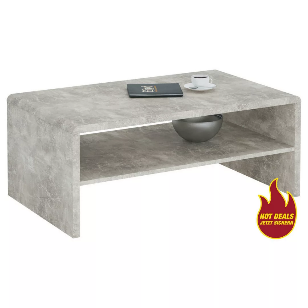 Couchtisch Cala Luna C4T02 Beton Optik B/H/T: ca. 100x40x59 cm günstig online kaufen