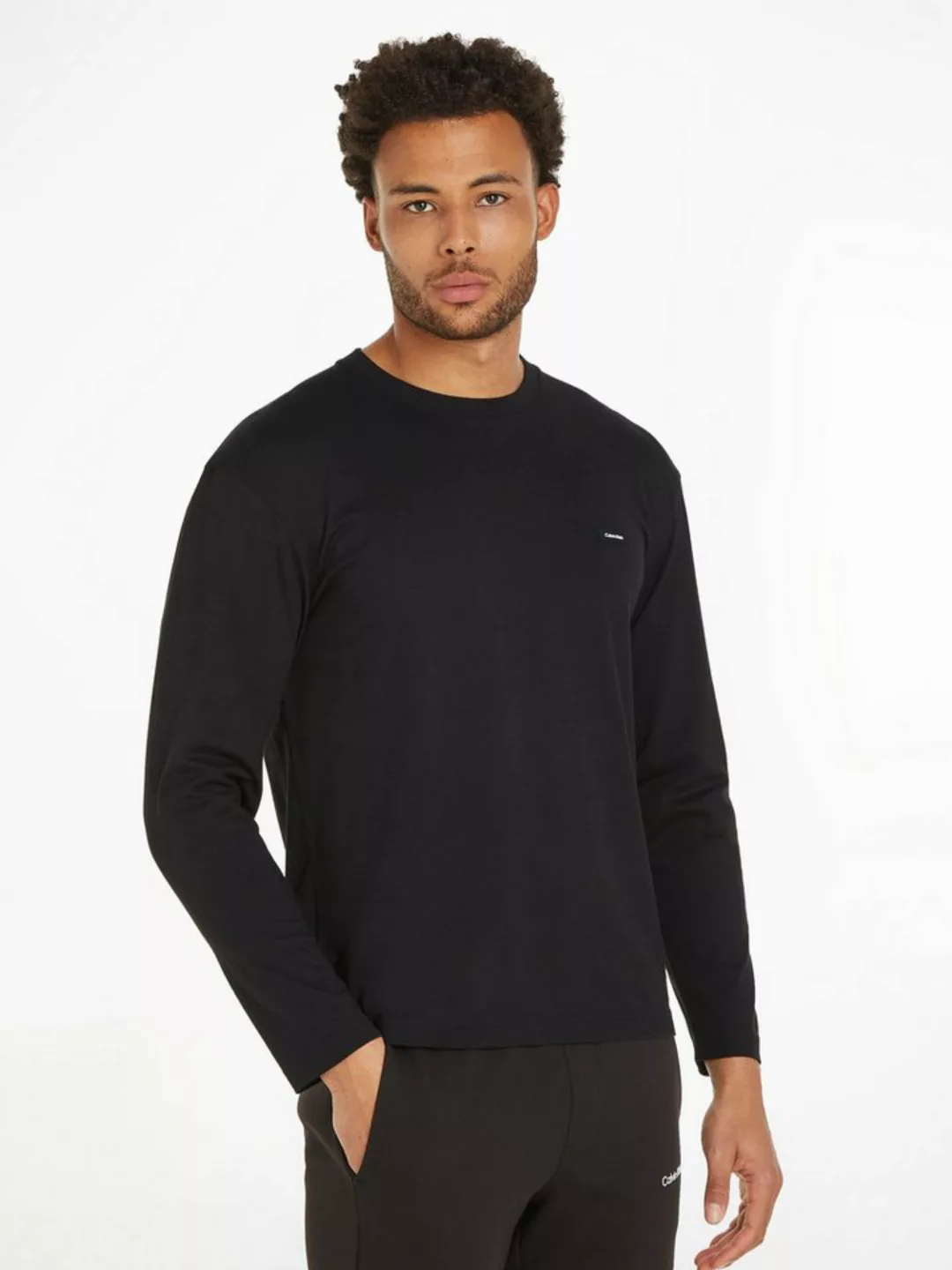 Calvin Klein Langarmshirt COTTON COMFORT LS T-SHIRT mit Logopatch günstig online kaufen